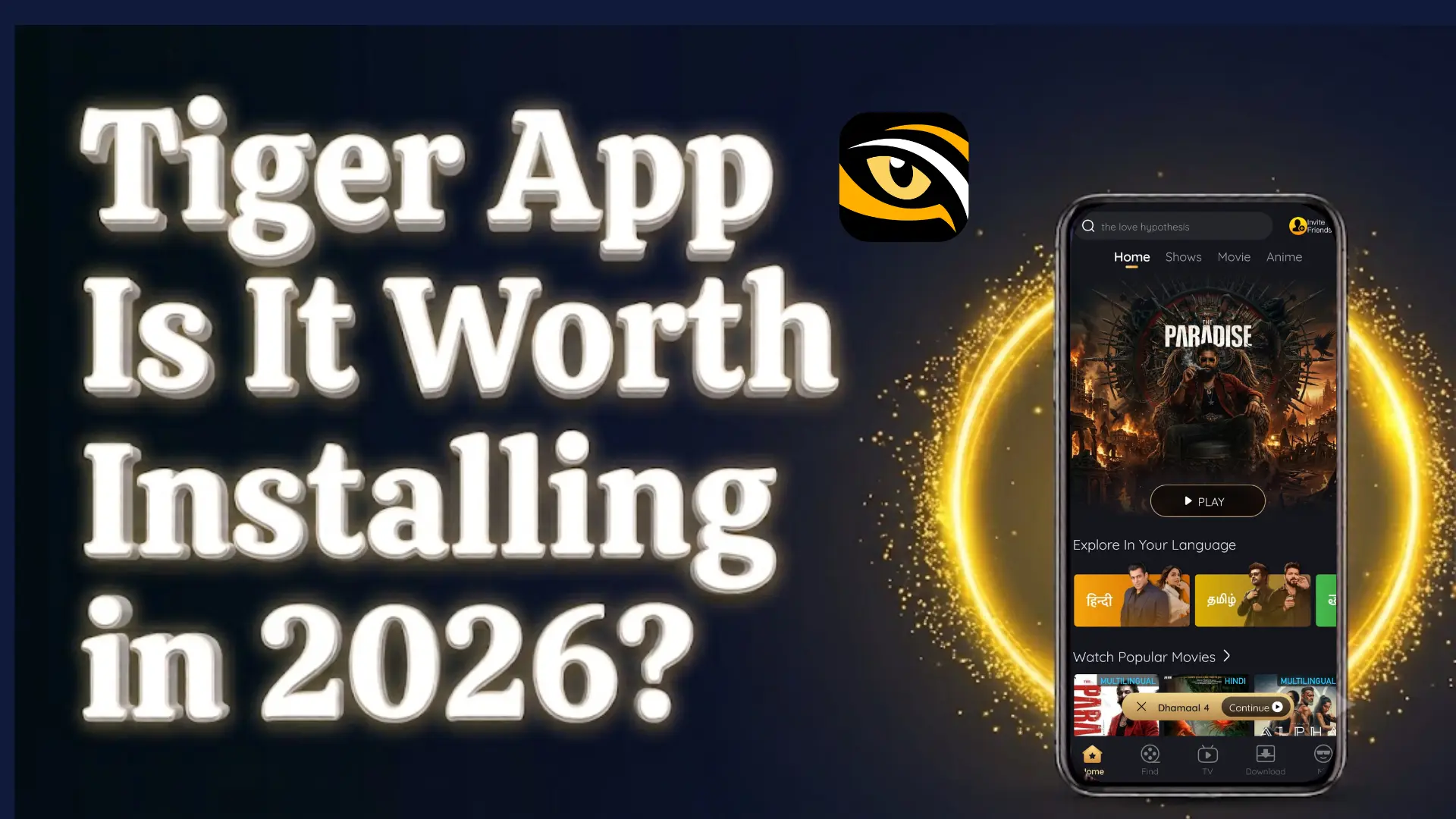 Tiger app 2026 installation review title and mobile app display